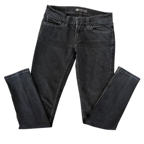 Levi’s 524 Too Superlow Skinny Jeans W28 L32 Y2K Vintagecore Streetwear Black - Picture 2 of 9